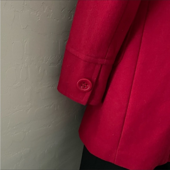 Anthropologie's Tulle Red Wool Coat - Picture 3 of 6